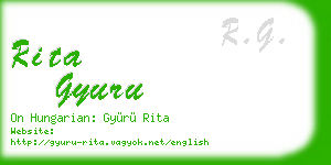 rita gyuru business card